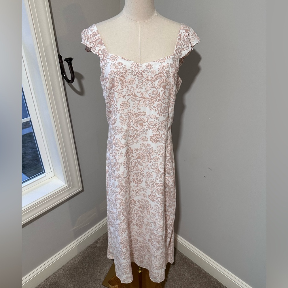 LOFT Floral Square-Neck Maxi Dress